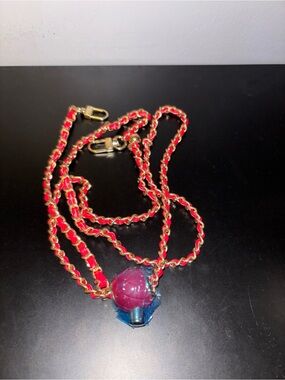 Bag/Wallet Chains with Adjustable Strap. New In Package- Ivory, Black, Red.